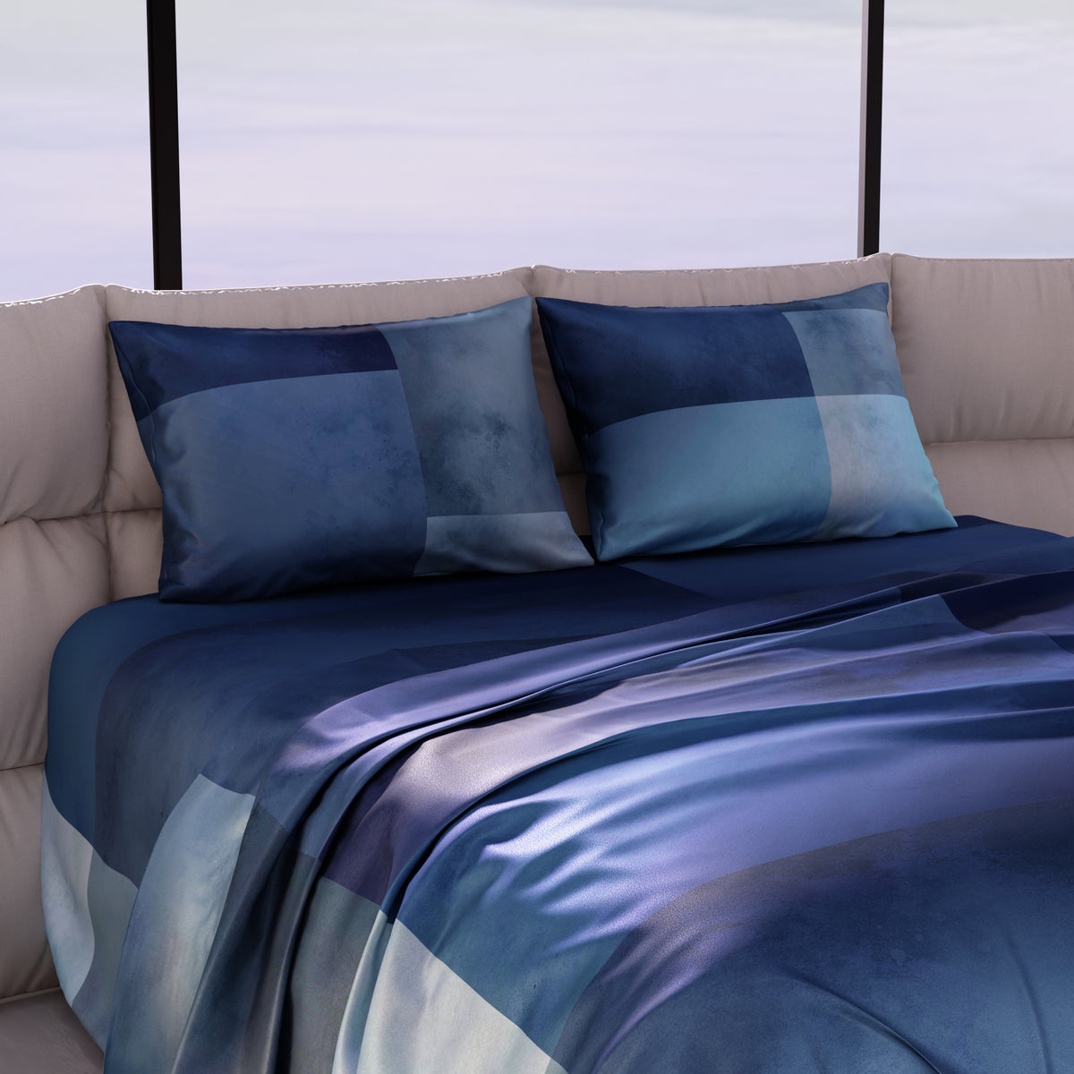 Evening Mirage Ultra Satin Bedsheet Set