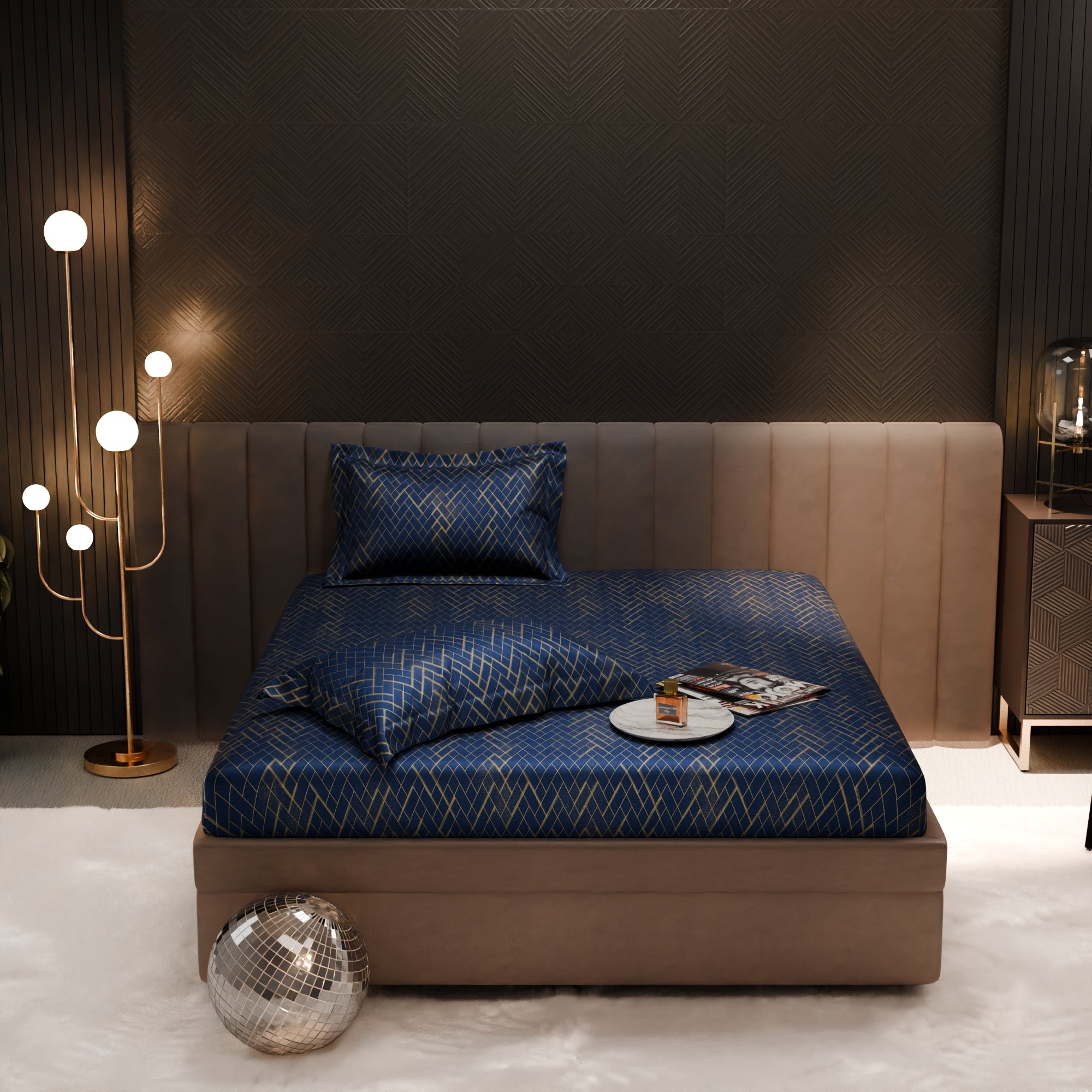 Monaco After Midnight Fitted Bedsheet Set