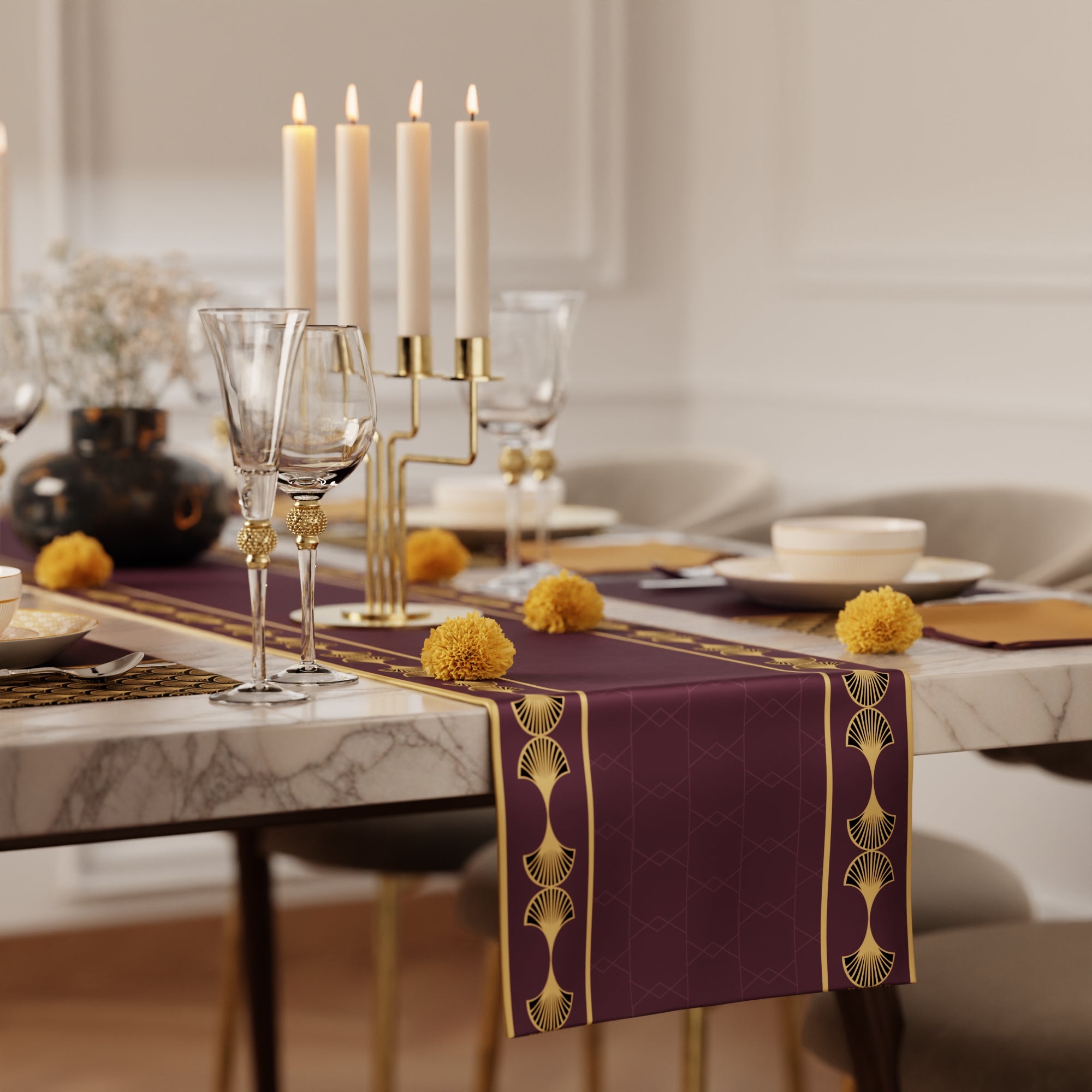 Merlot Gala Table Linen Set
