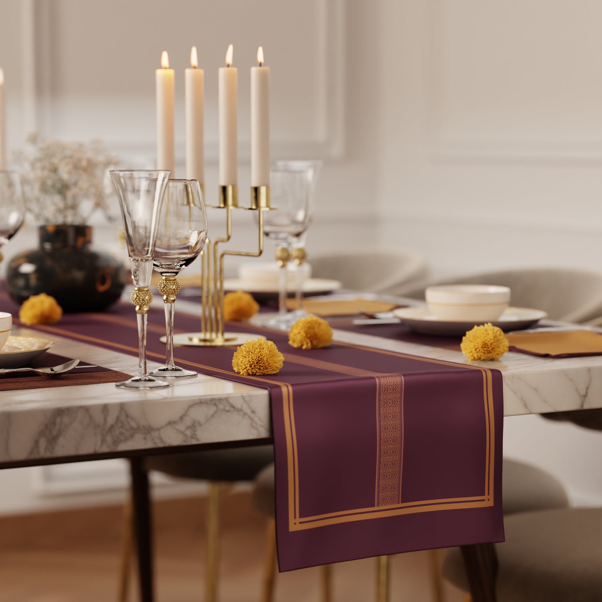 Scarlet Feast Table Linen Set