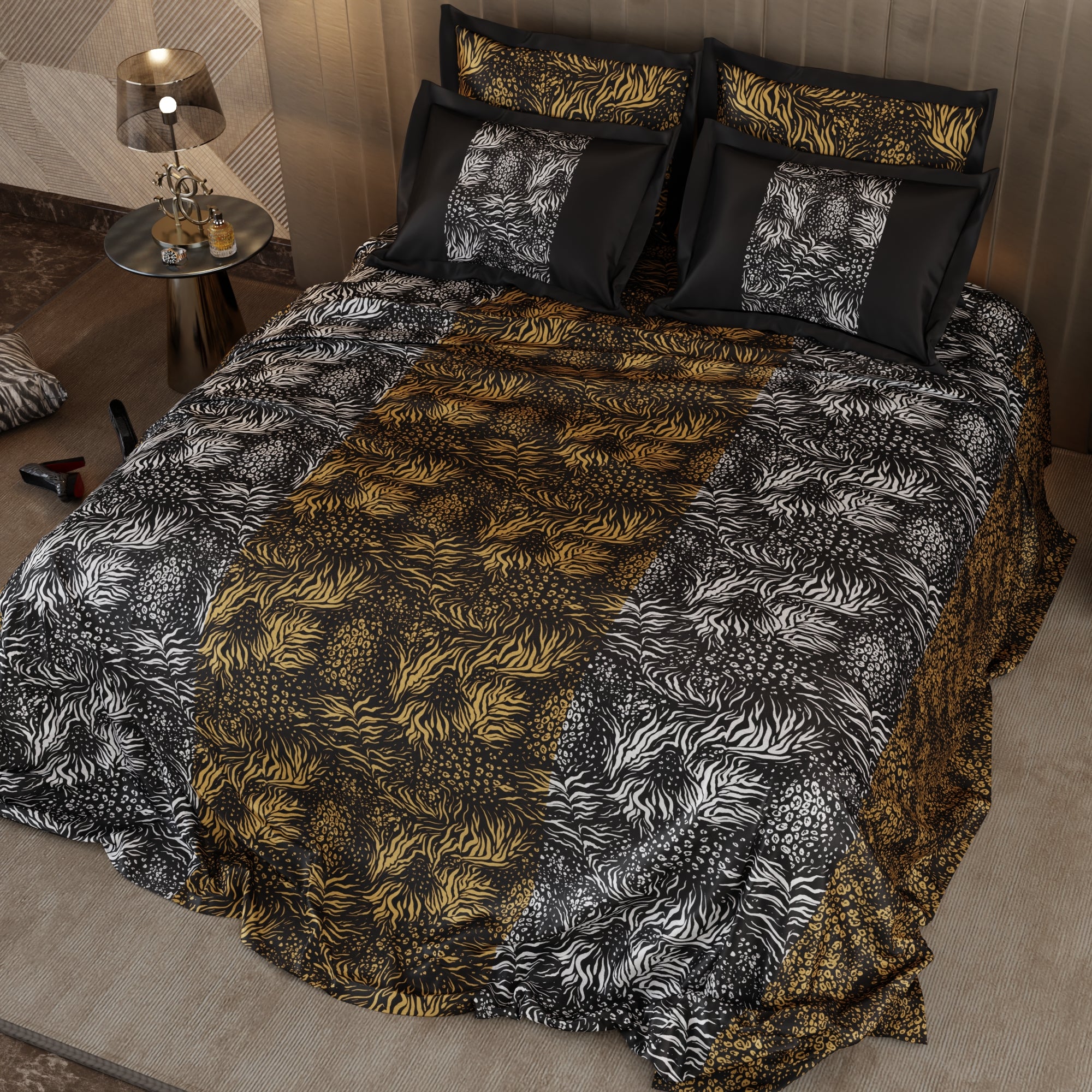 Eternal Chase Enriched Cotton Bedsheet Set