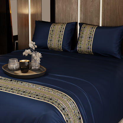 Imperial Indigo Double Bedsheet Set