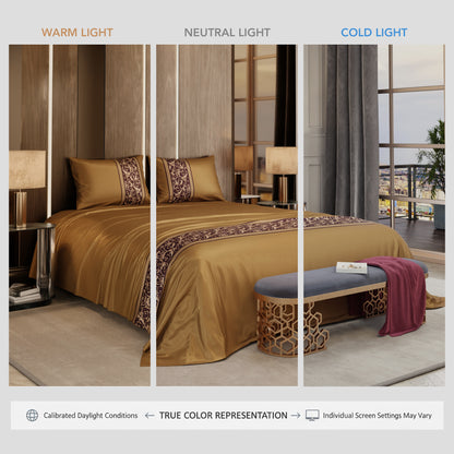 Grandeur of the Sun Double Bedsheet Set