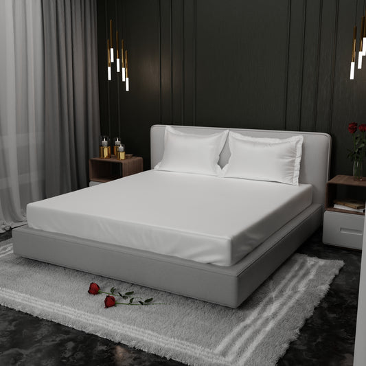 Vanilla White Fitted Bedsheet Set