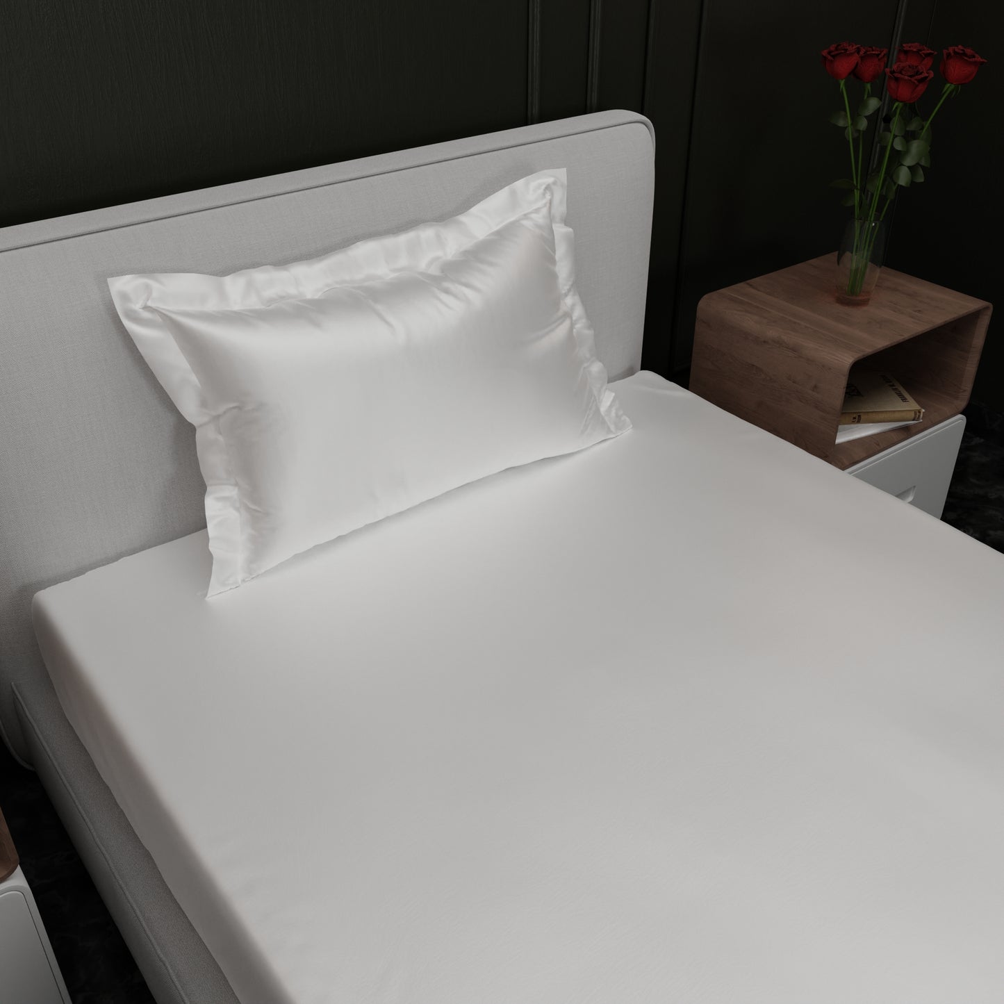 Vanilla White Fitted Bedsheet Set