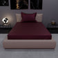 Velvet Wine Fitted Bedsheet Set