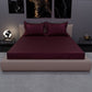 Velvet Wine Fitted Bedsheet Set