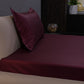 Velvet Wine Fitted Bedsheet Set