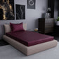 Velvet Wine Fitted Bedsheet Set