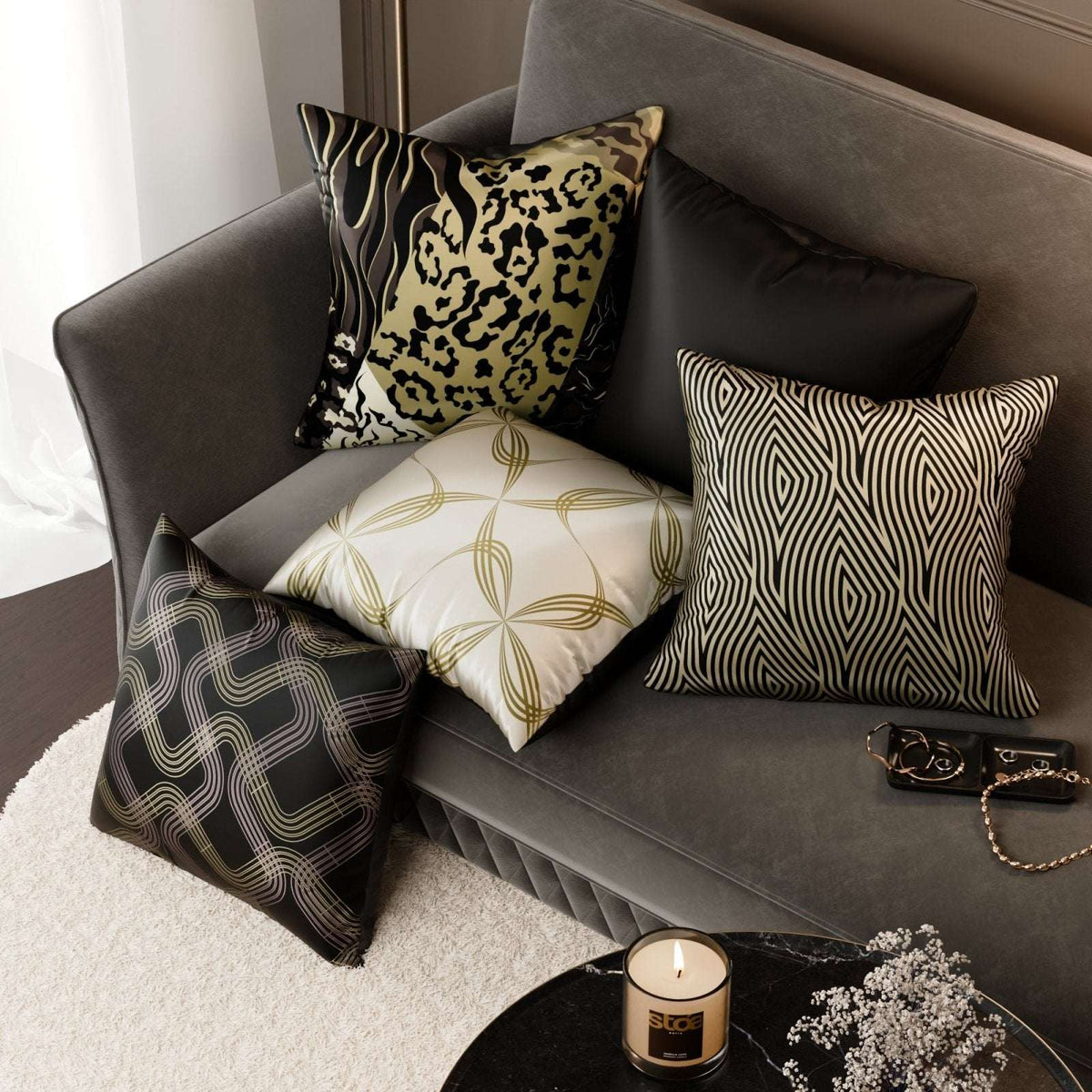 Anastasia’s Sovereign Cushion Cover 5 Pc Set