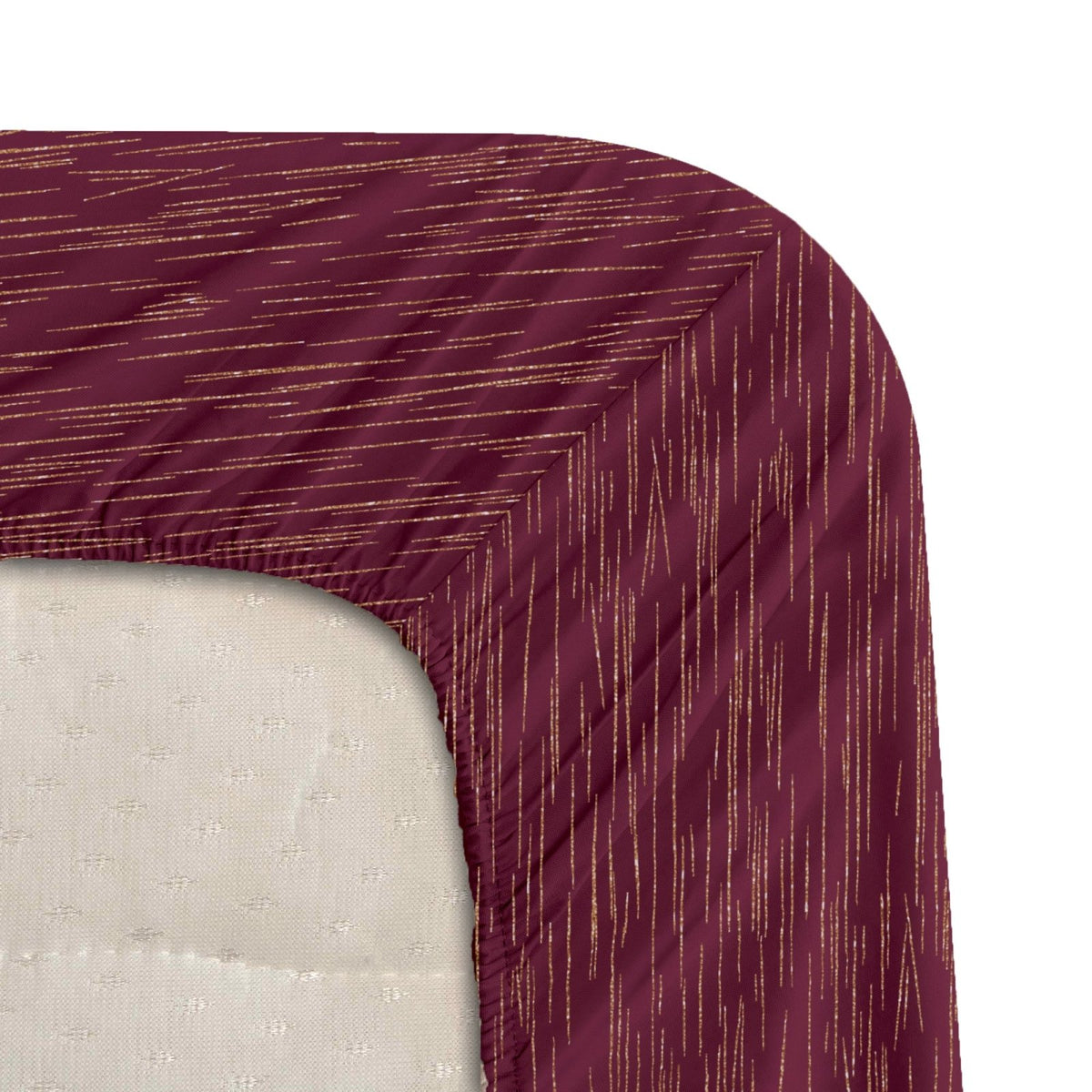 Crimson Radiance  Luxstre Cotton Fitted Sheet Set