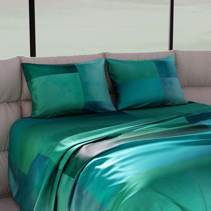 Dewdrop Bloom Ultra Satin Bedsheet Set