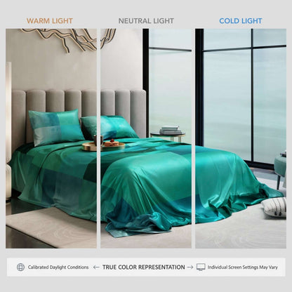 Dewdrop Bloom Ultra Satin Bedsheet Set