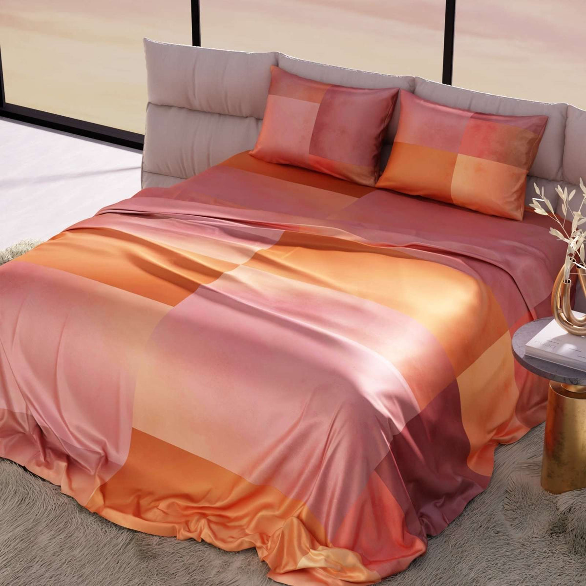Honey Mist Ultra Satin Bedsheet Set