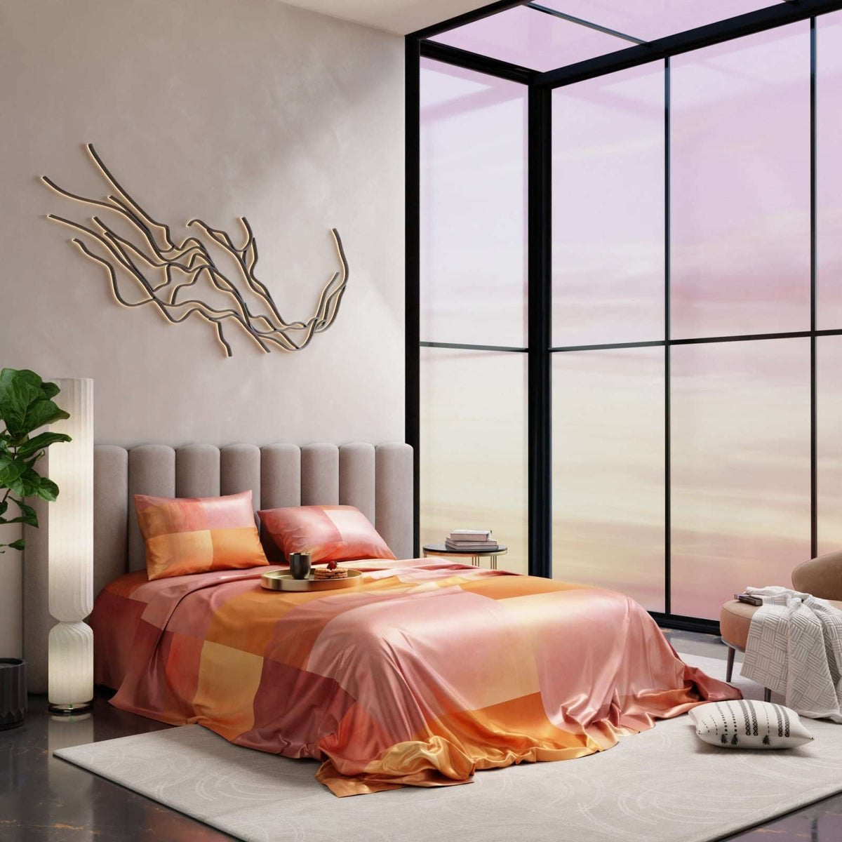 Honey Mist Ultra Satin Bedsheet Set