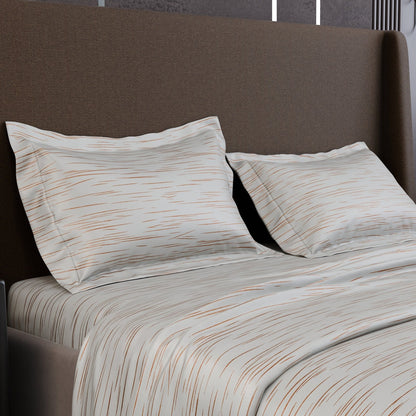 Ivory Rosé  Luxstre Cotton Bedsheet Set