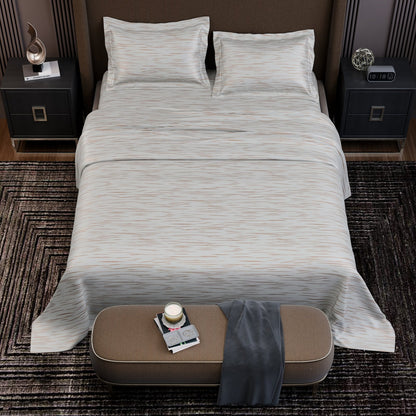 Ivory Rosé  Luxstre Cotton Bedsheet Set