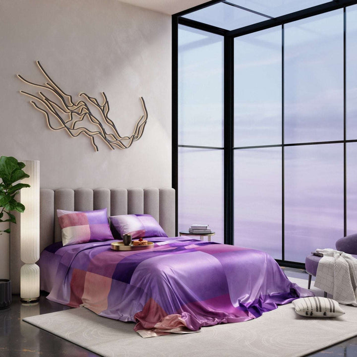 Lavender Haze Ultra Satin Bedsheet Set
