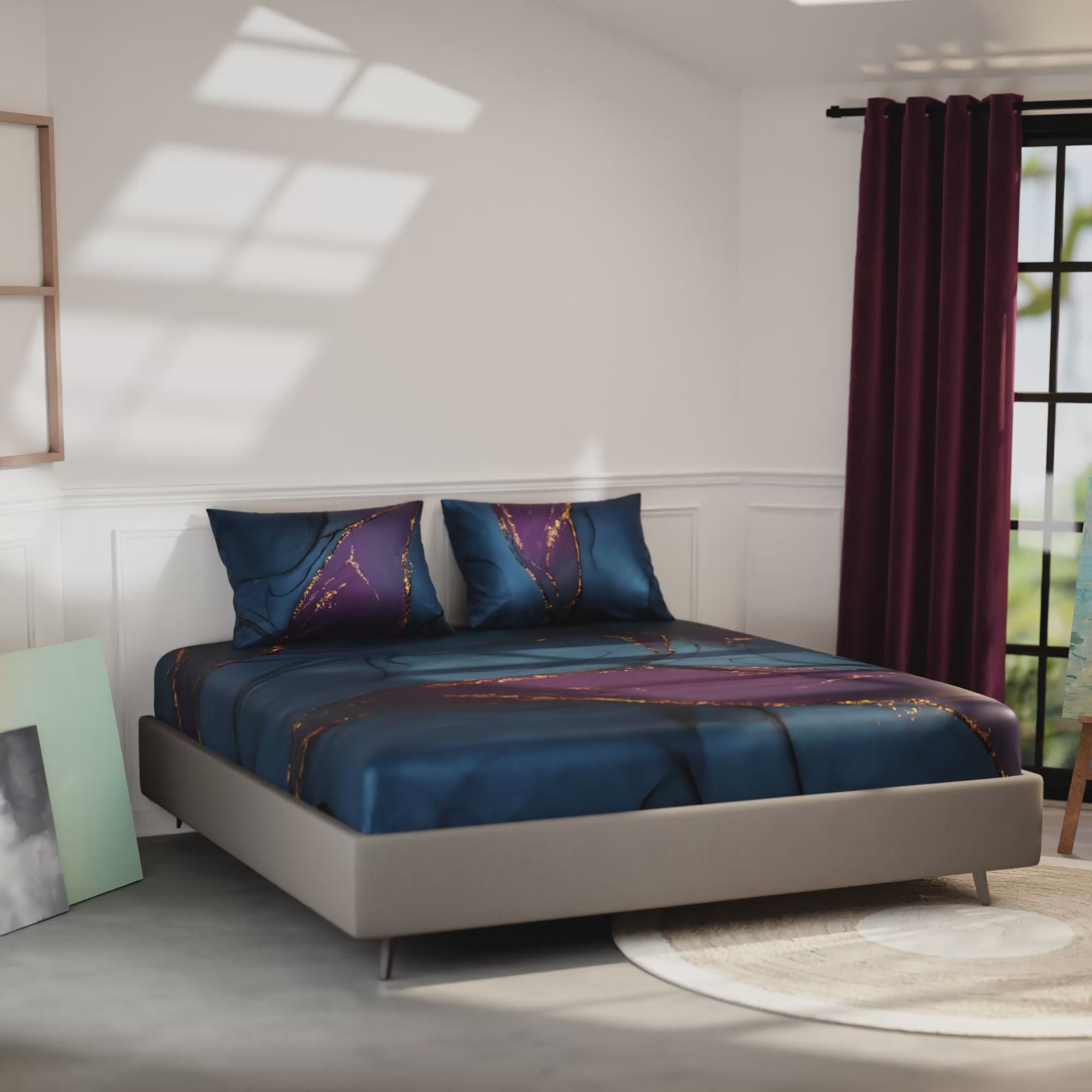 Embers in the Dark Fitted Bedsheet Set