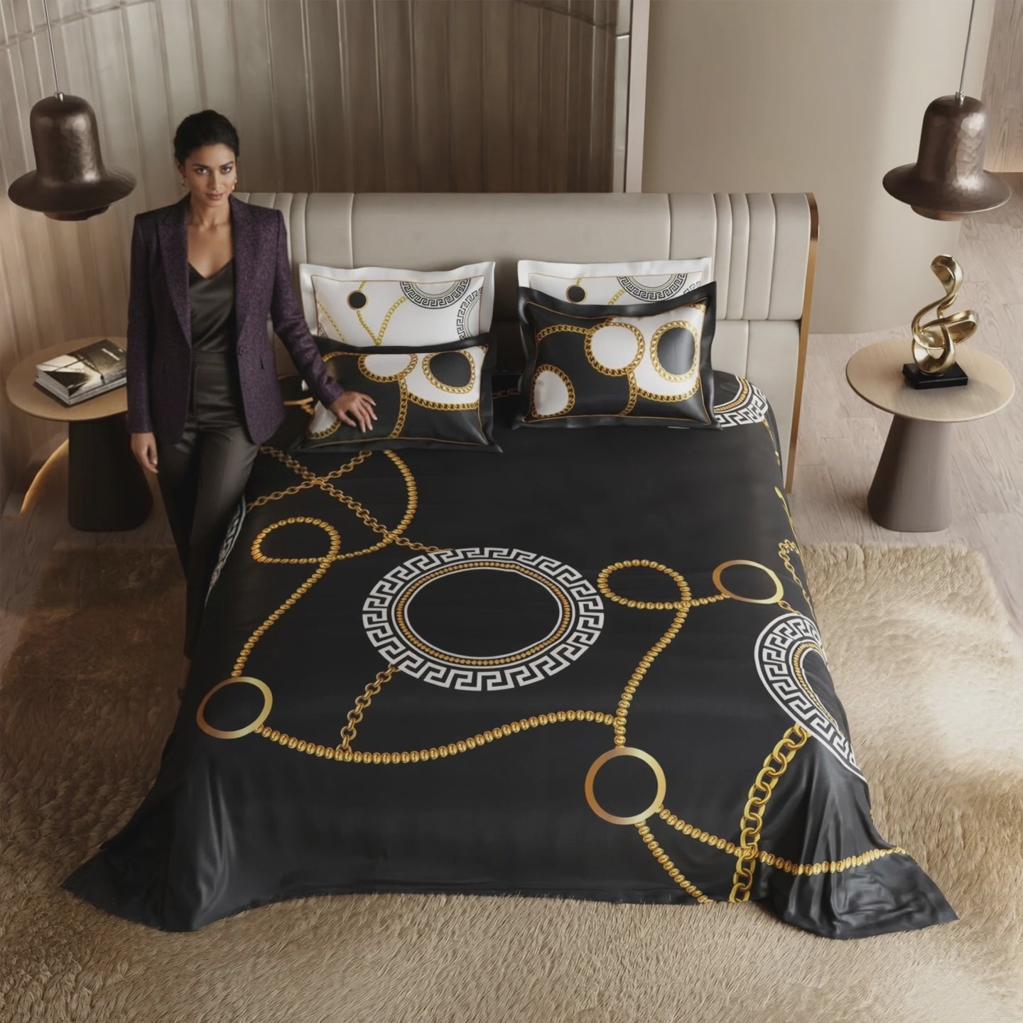 Load video: Limelight Heiress Bedsheet Set