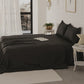 Midnight Black Flat Bedsheet Set