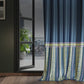 Blue Monarch Satin Curtain