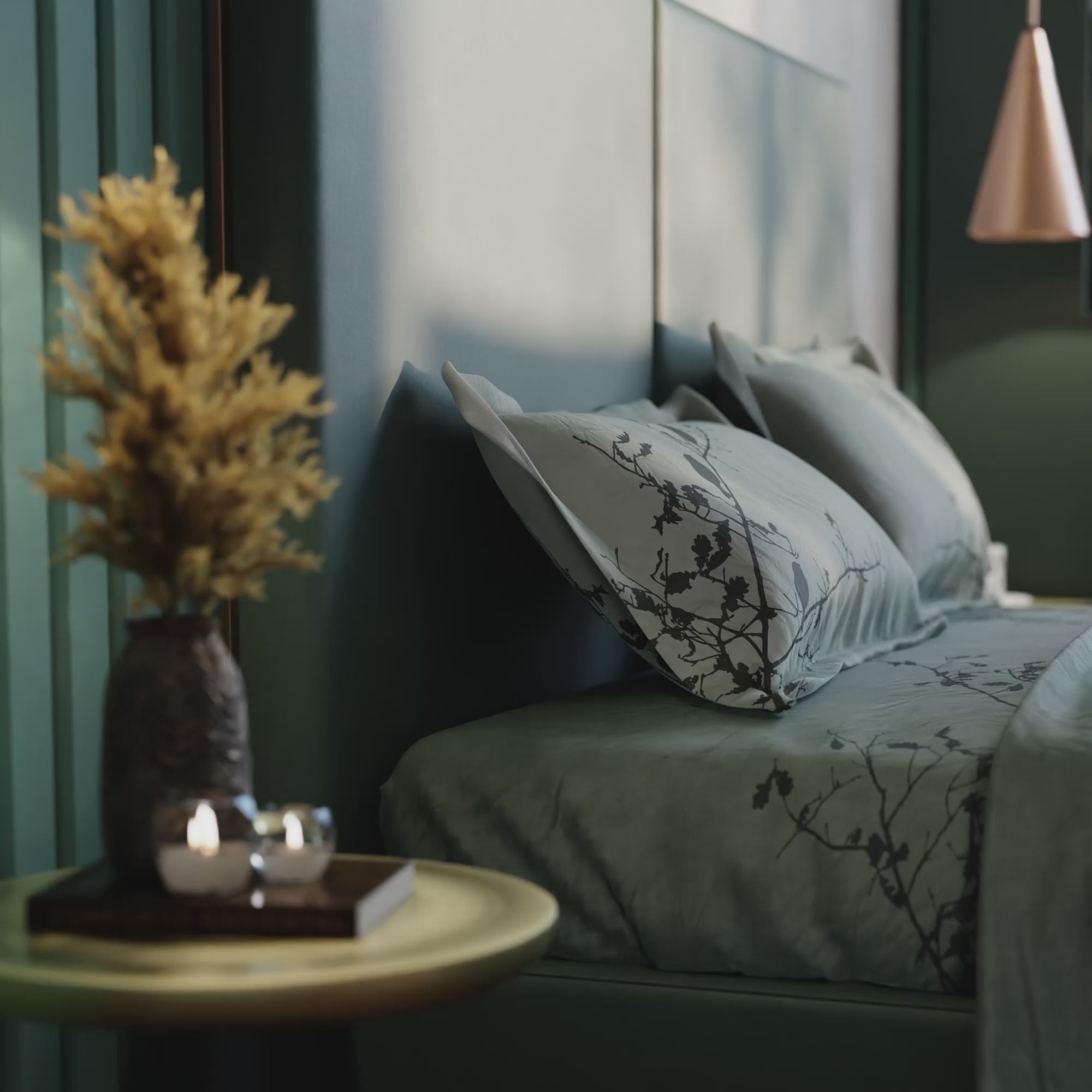 Mist Ivy 100% Cotton Bedsheet Set