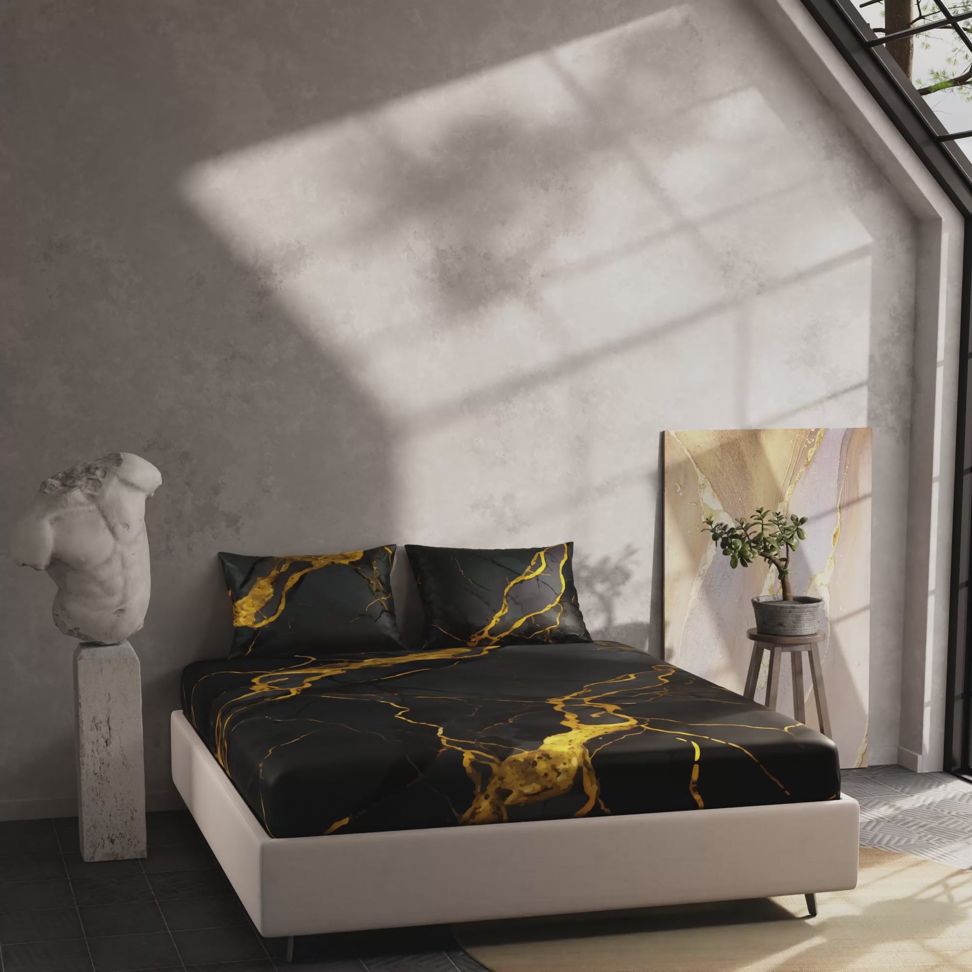 Embers in the Dark Fitted Bedsheet Set