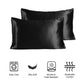 Stoa Paris Ultra Sateen Set of 2 Black Pillow Cover From SilkLike Collection