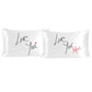 White Satin Silky Pillow Covers Set, Luxury Soft, Smooth Feel with Love Messages from "I Dream Of Beer" Stoa Paris Pillow Tok Collection