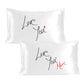 White Satin Silky Pillow Covers Set, Luxury Soft, Smooth Feel with Love Messages from "I Dream Of Beer" Stoa Paris Pillow Tok Collection